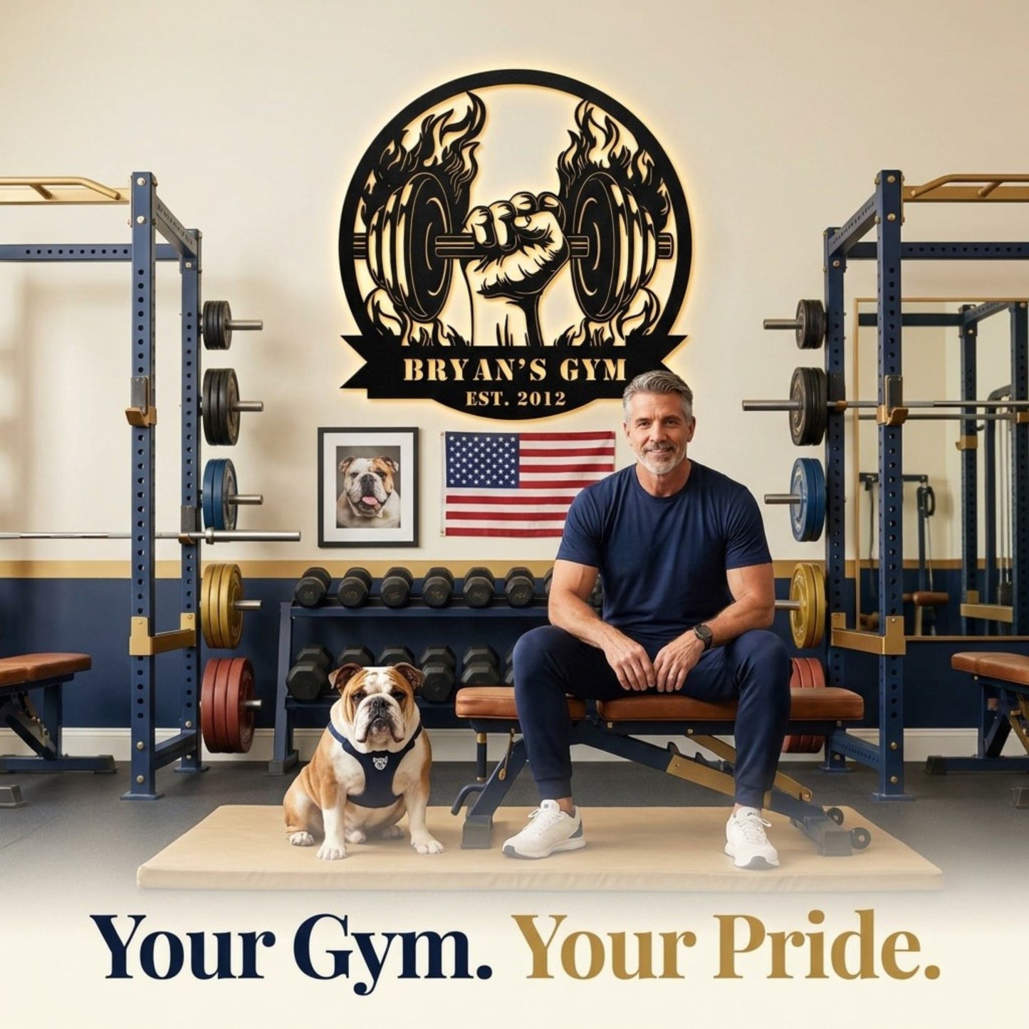 Home Gym Metal Sign – Custom Motivational Wall Art