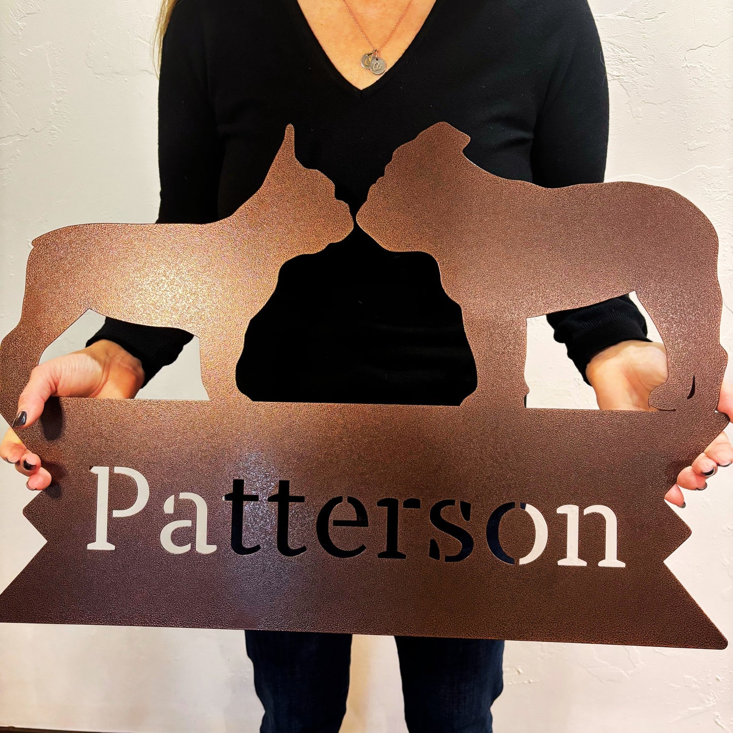 Bulldog International Relations Metal Porch Sign