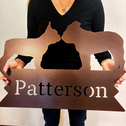 Bulldog International Relations Metal Porch Sign