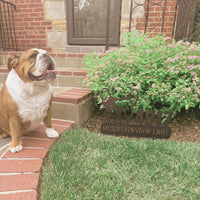 French Bulldog Family Address Metal Lawn Sign