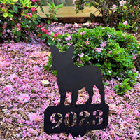 French Bulldog House Numbers Yard Sign