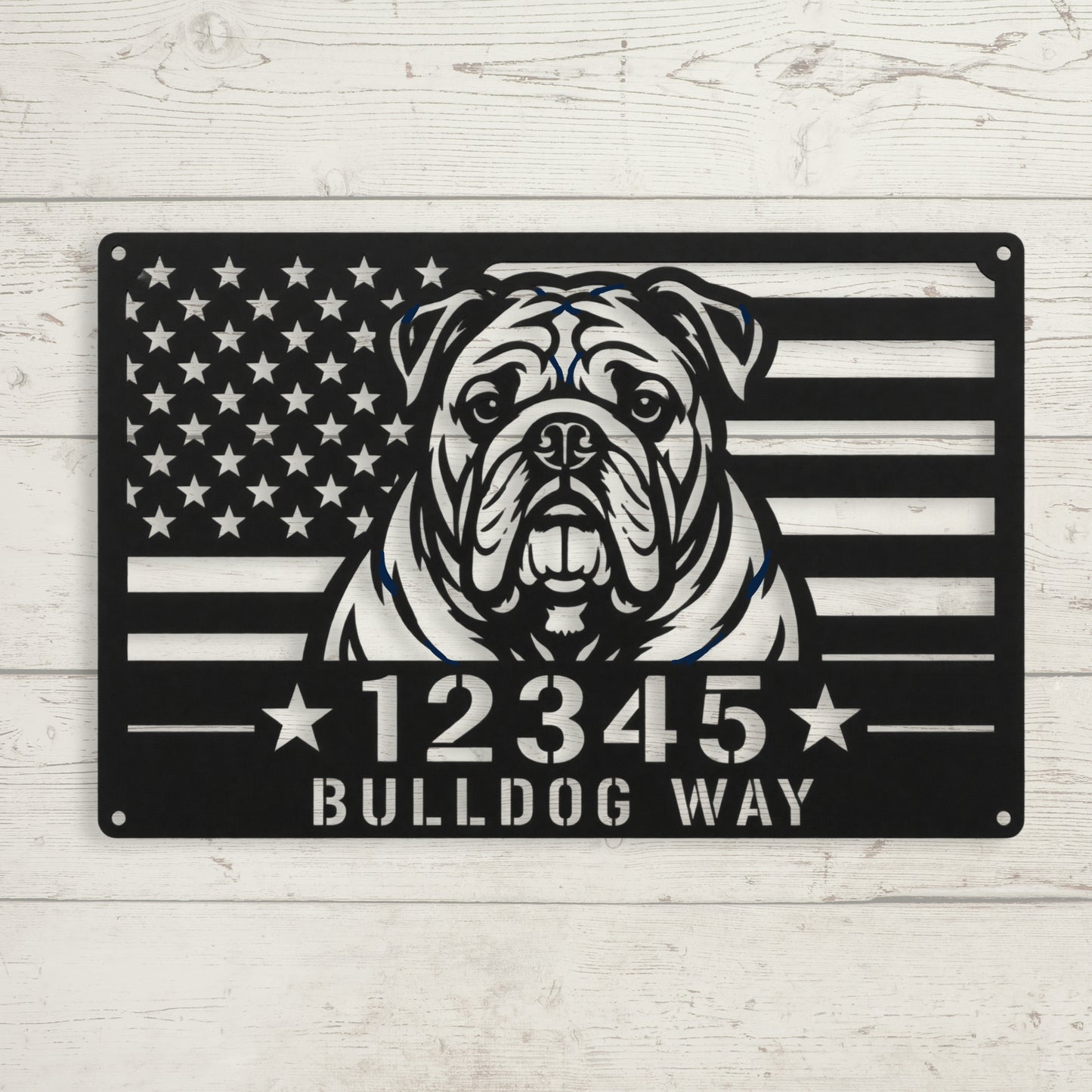Bulldog Way - Custom Patriotic Wall Sign