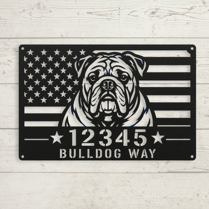 Bulldog Way - Custom Patriotic Wall Sign
