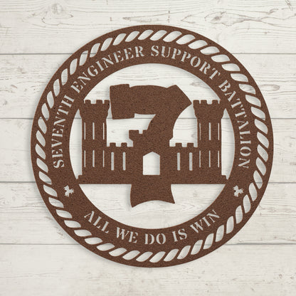 7th Engineer Support Battalion Metal Sign | 7th ESB USMC Gift
