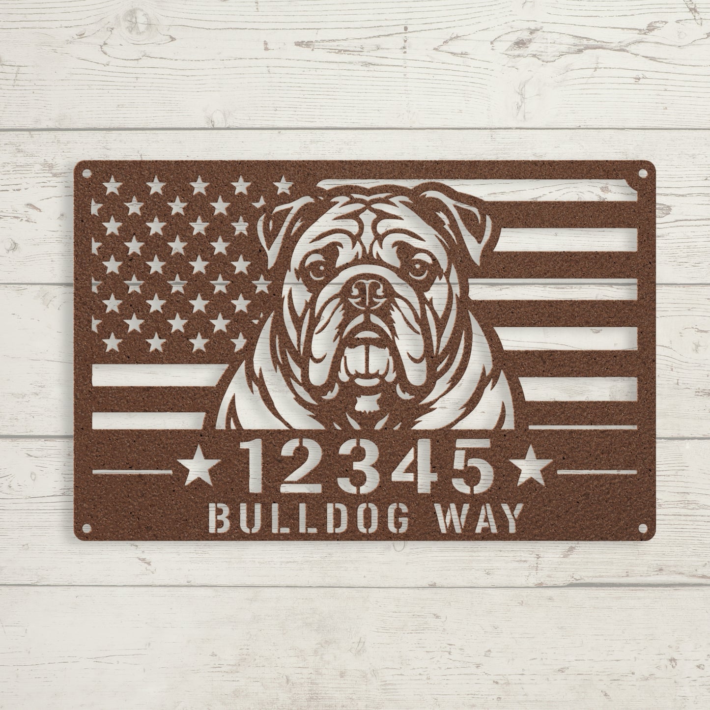 Bulldog Way - Custom Patriotic Wall Sign