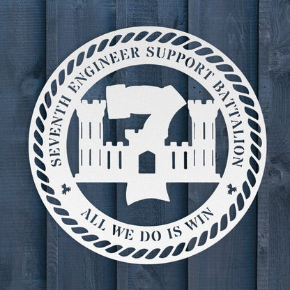 7th Engineer Support Battalion Metal Sign | 7th ESB USMC Gift