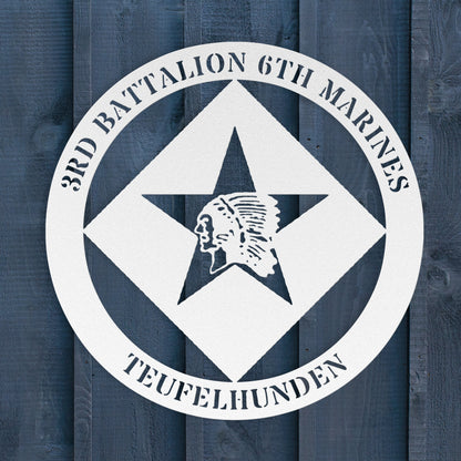 3rd Battalion 6th Marines | Personalized USMC Military Wall Art | Veteran & Marine Gift