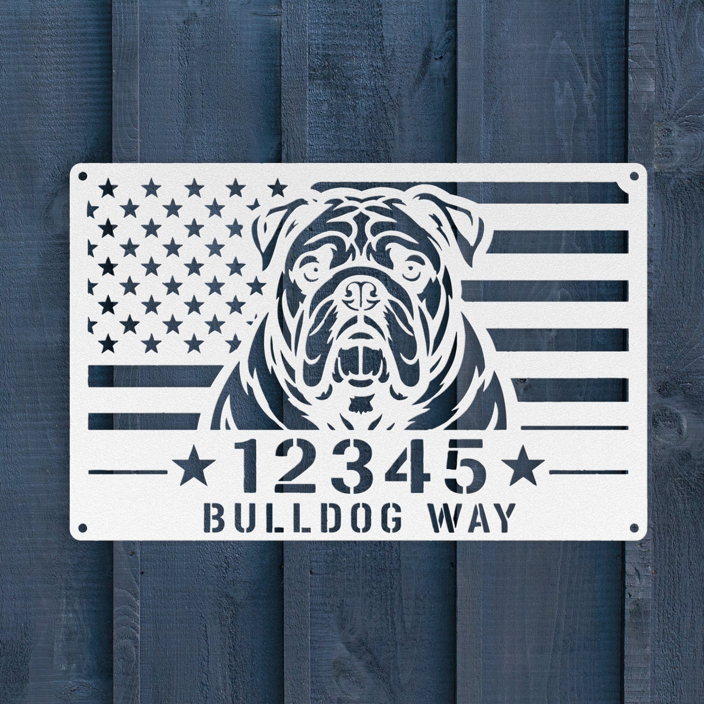 Bulldog Way - Custom Patriotic Wall Sign