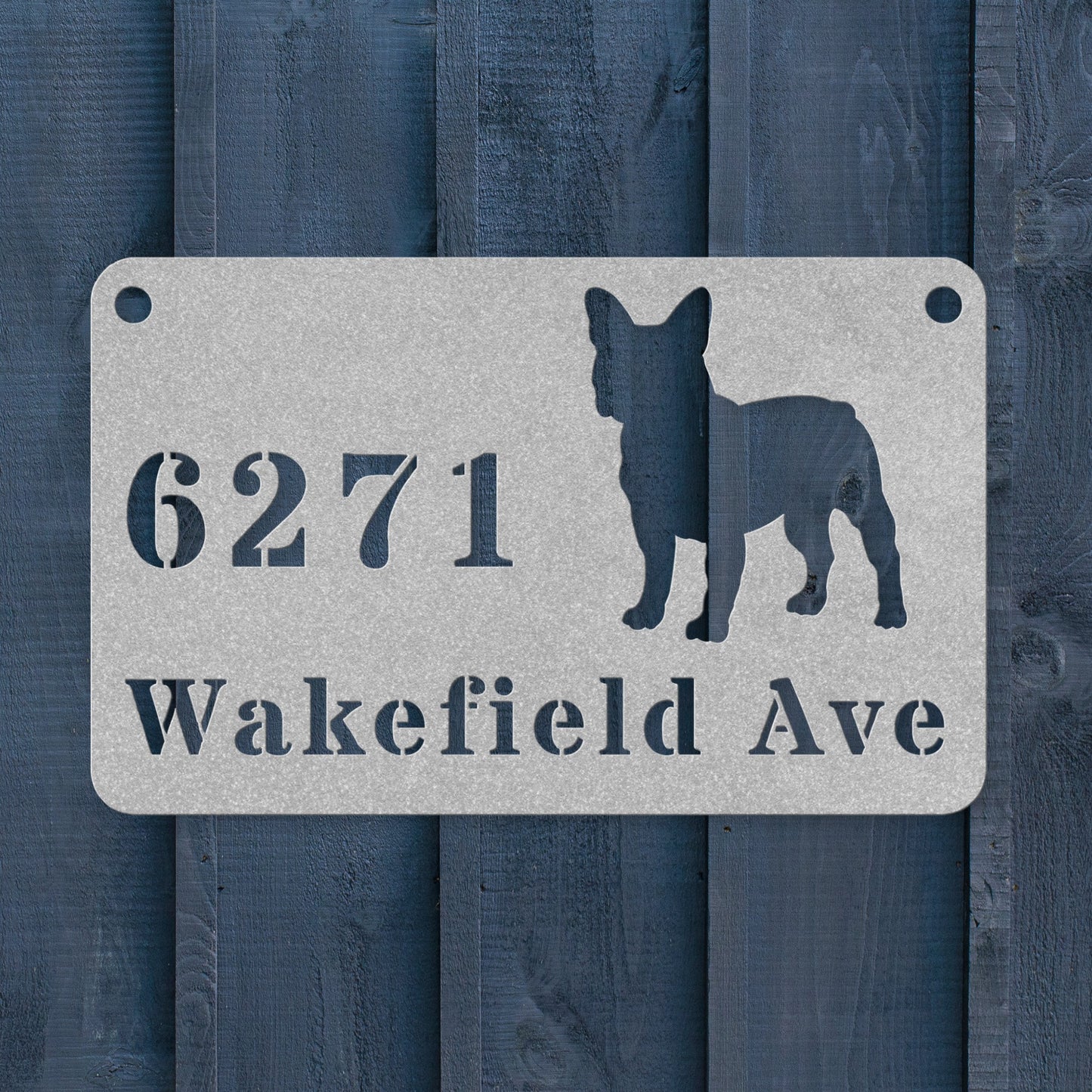 French Bulldog Boulevard Metal Porch Sign