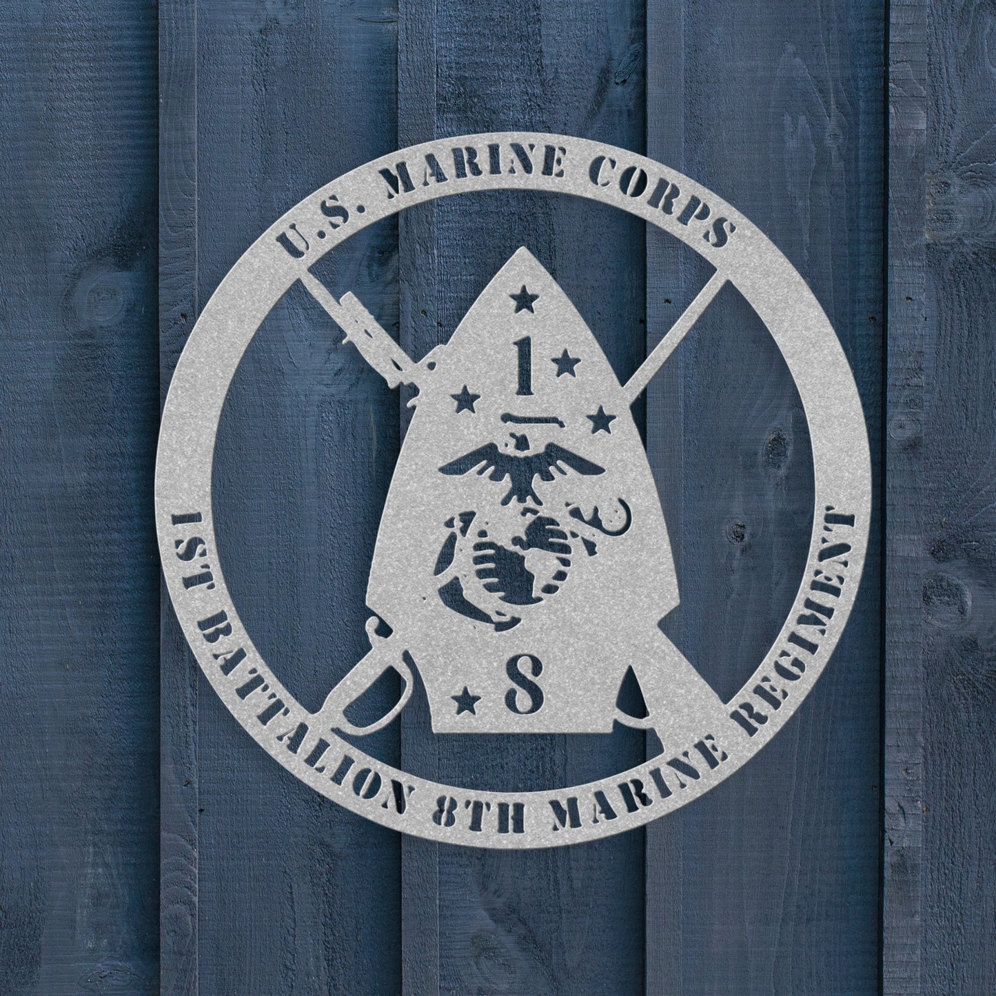U.S. Marine Corps 1/8 Metal Wall Sign