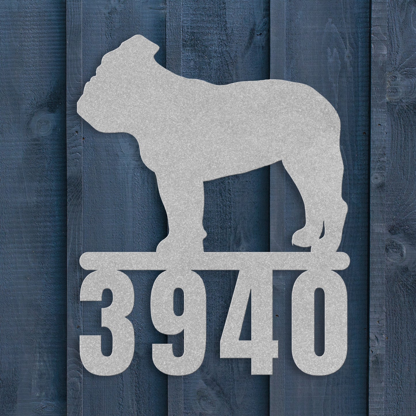 Destination English Bulldog Home Metal Porch Sign