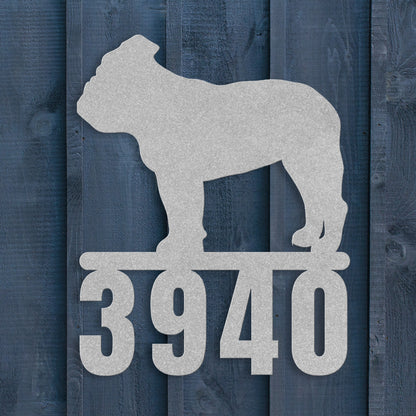 Destination English Bulldog Home Metal Porch Sign