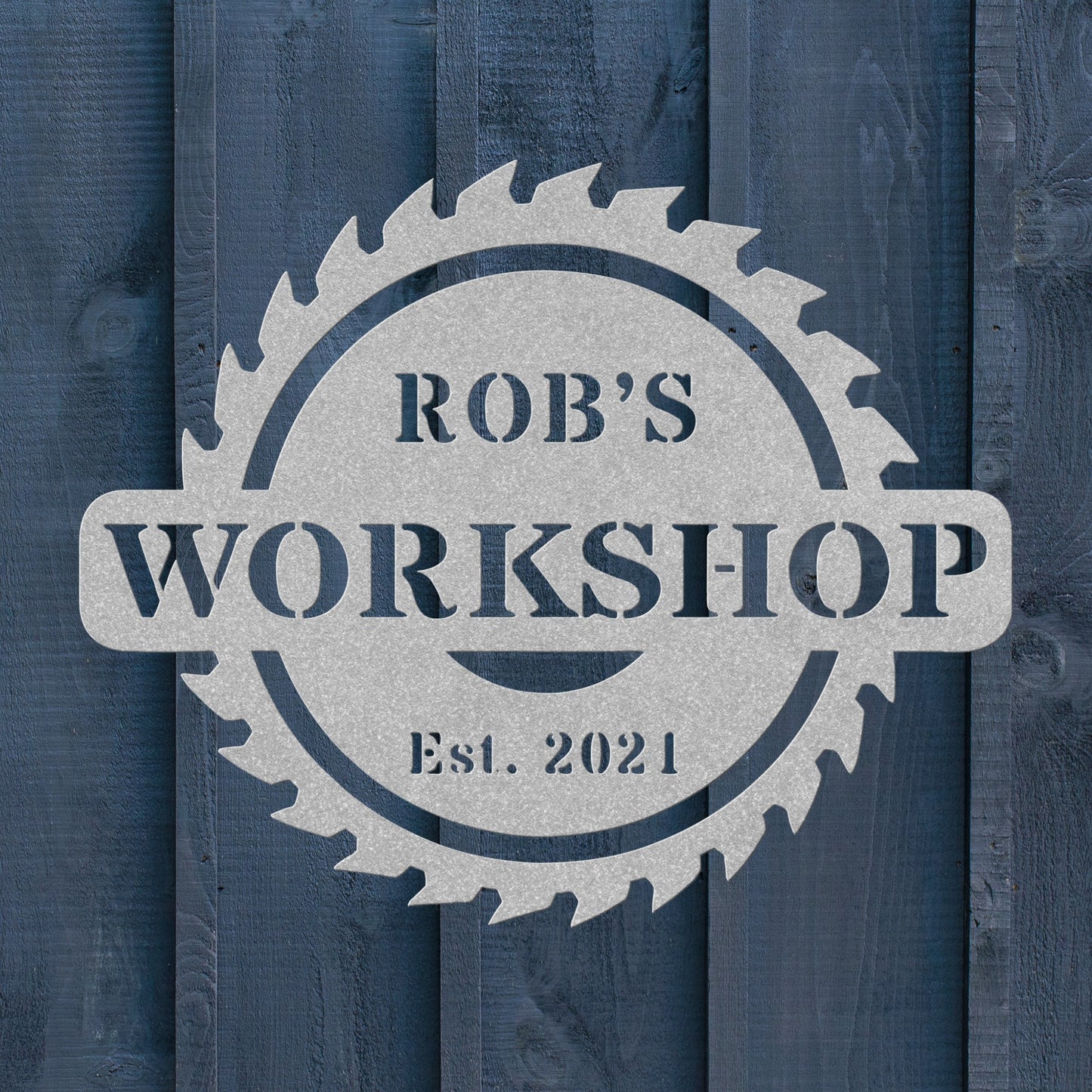 Personalized Circular Saw Metal Sign – Workshop & Contractor Wall Art