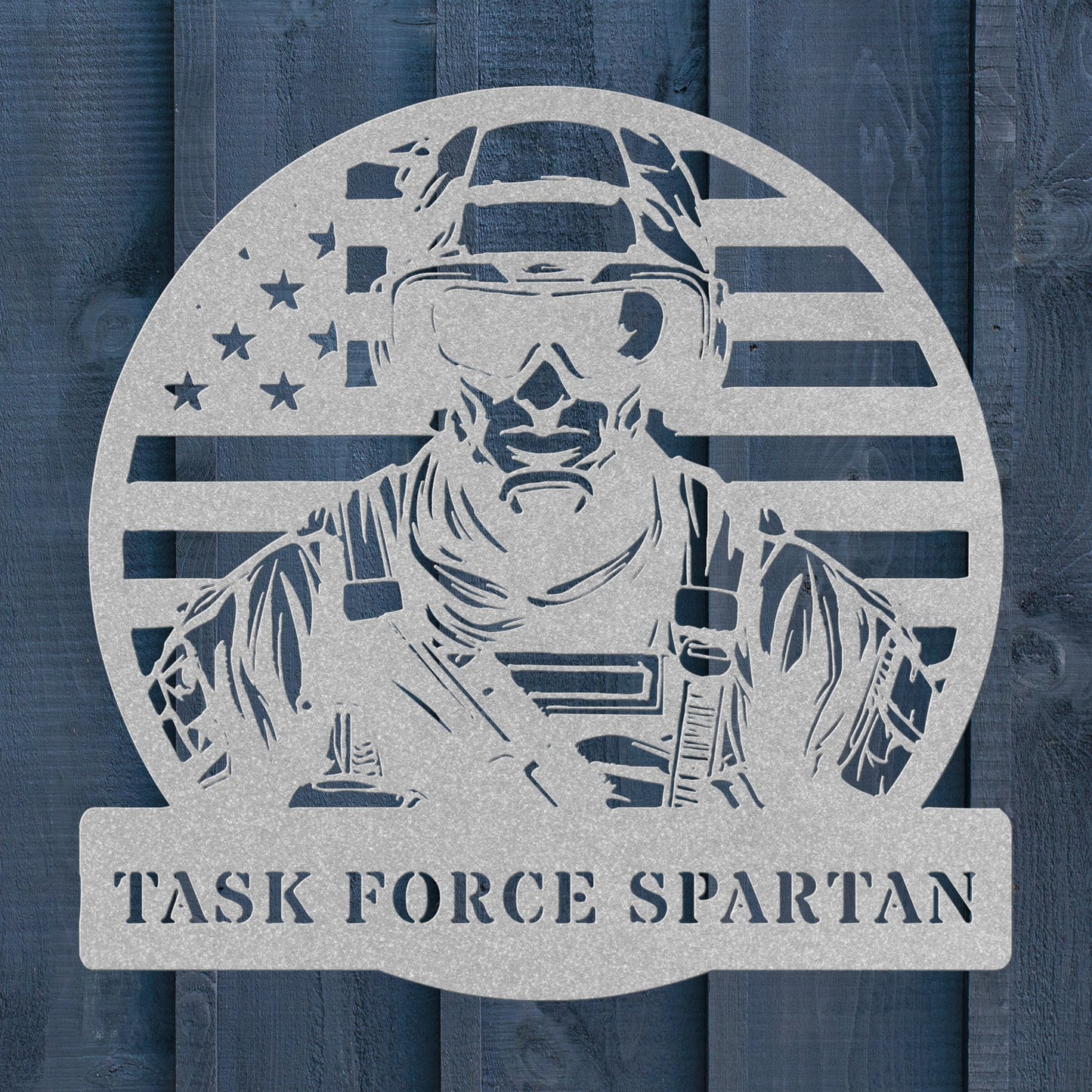 Tactical Soldier Metal Sign – Custom Military Wall Art