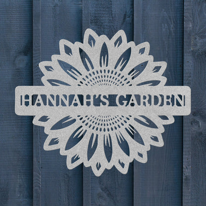 Personalized Sunflower Metal Sign – Custom Garden & Wall Art