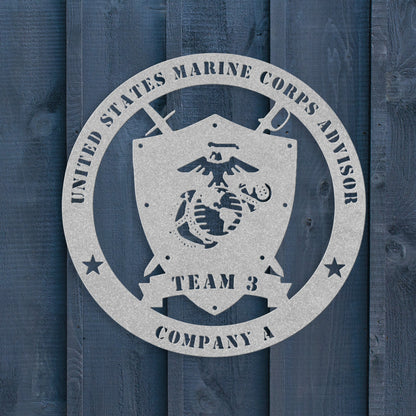 Custom Marine Corps Metal Sign