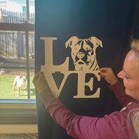 Pitbull Love Metal Sign