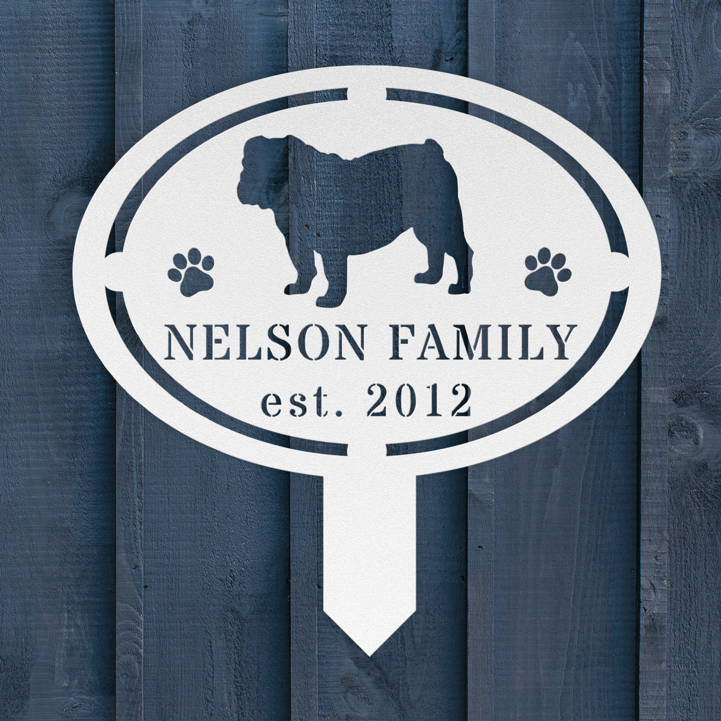 English Bulldog Family Yard Sign