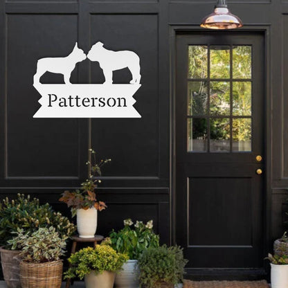 Bulldog International Relations Metal Porch Sign