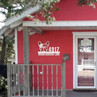 Metal Address Sign for French Bulldog Home
