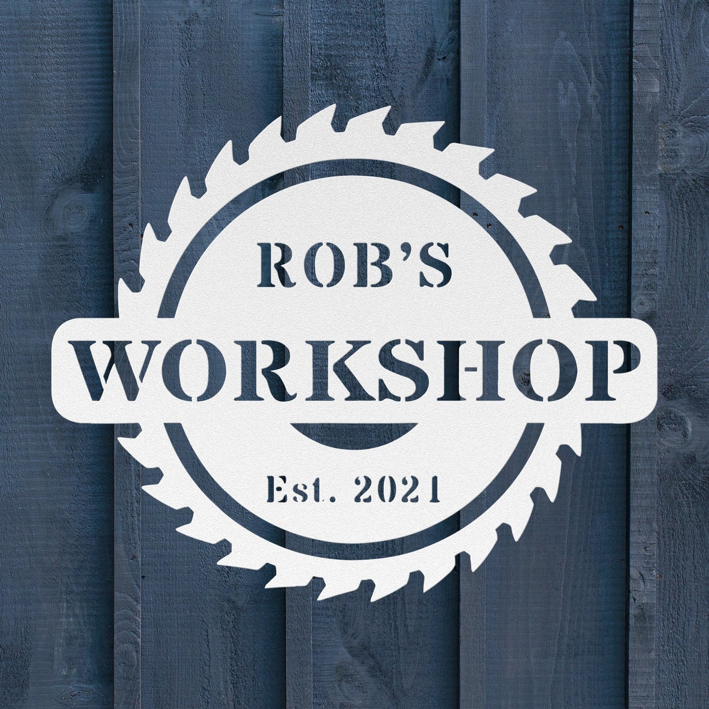 Personalized Circular Saw Metal Sign – Workshop & Contractor Wall Art