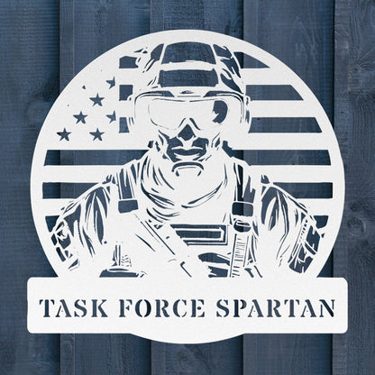 Tactical Soldier Metal Sign – Custom Military Wall Art