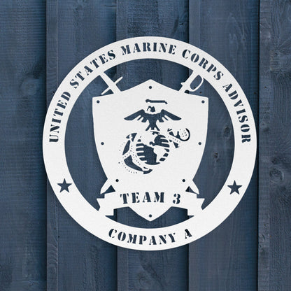 Custom Marine Corps Metal Sign