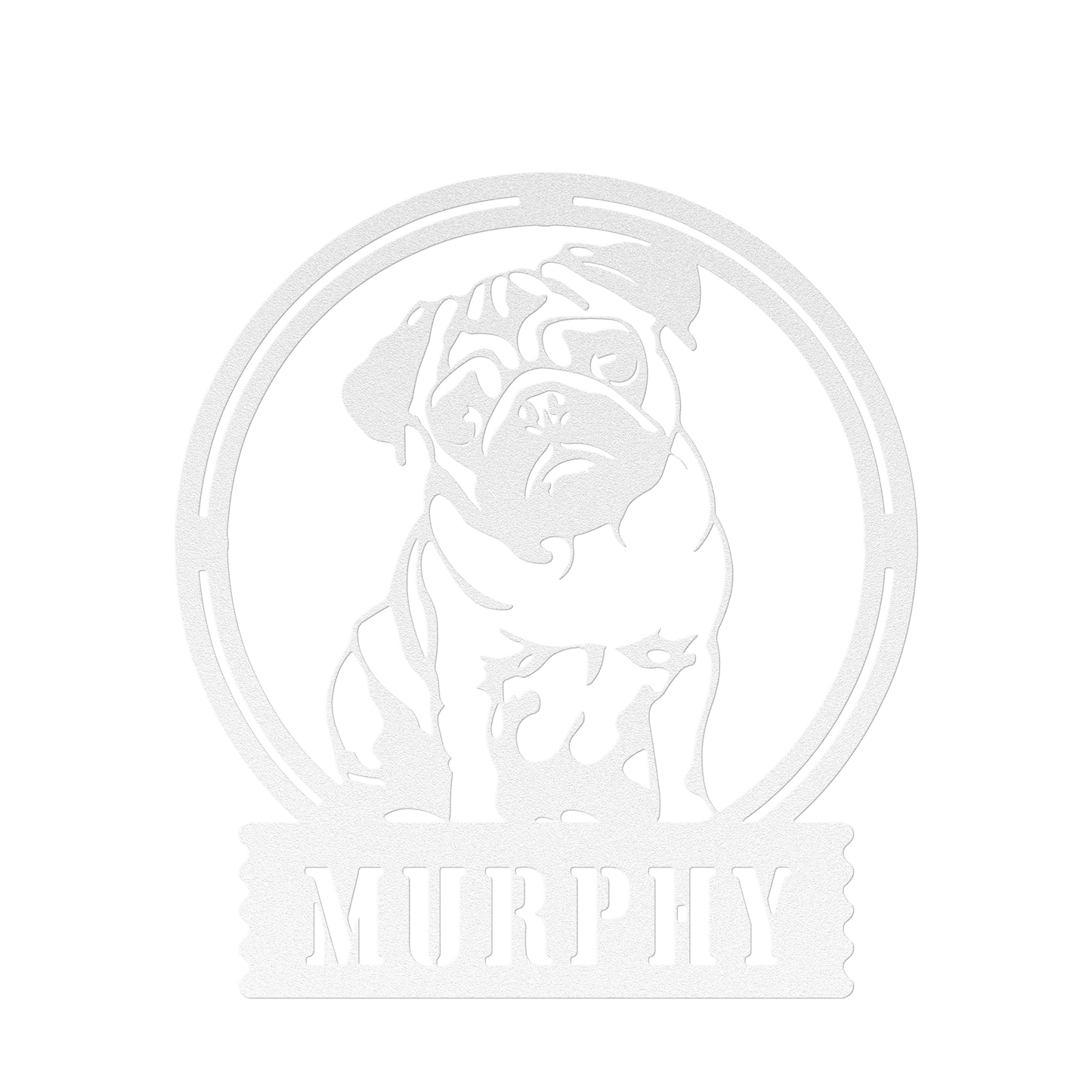 Adorable Elegance: Custom Pug Metal Wall Decor - BullyBellyMetal Sign