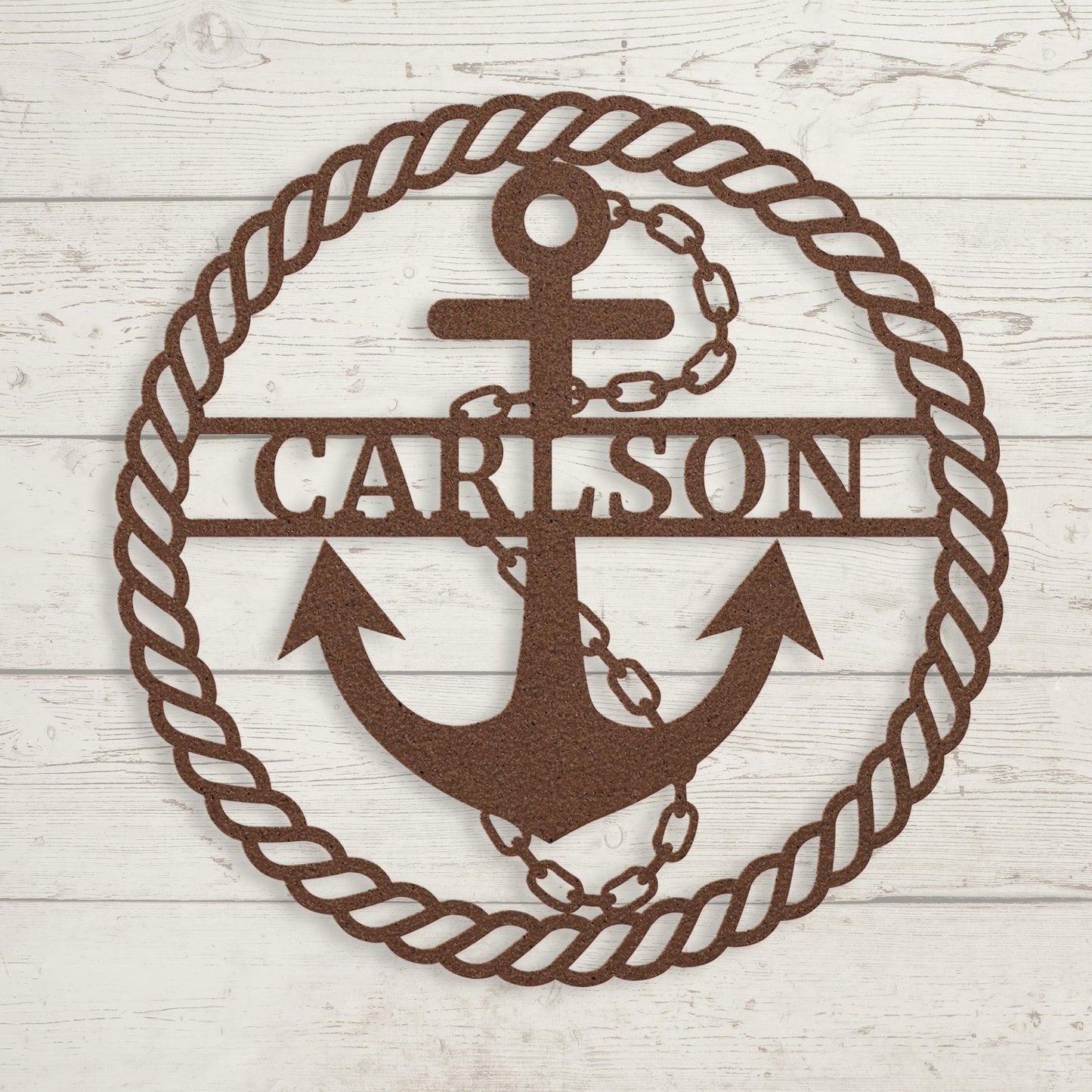 Anchor Metal Sign – Custom Nautical Family Name Wall Art - BullyBellyMetal Sign