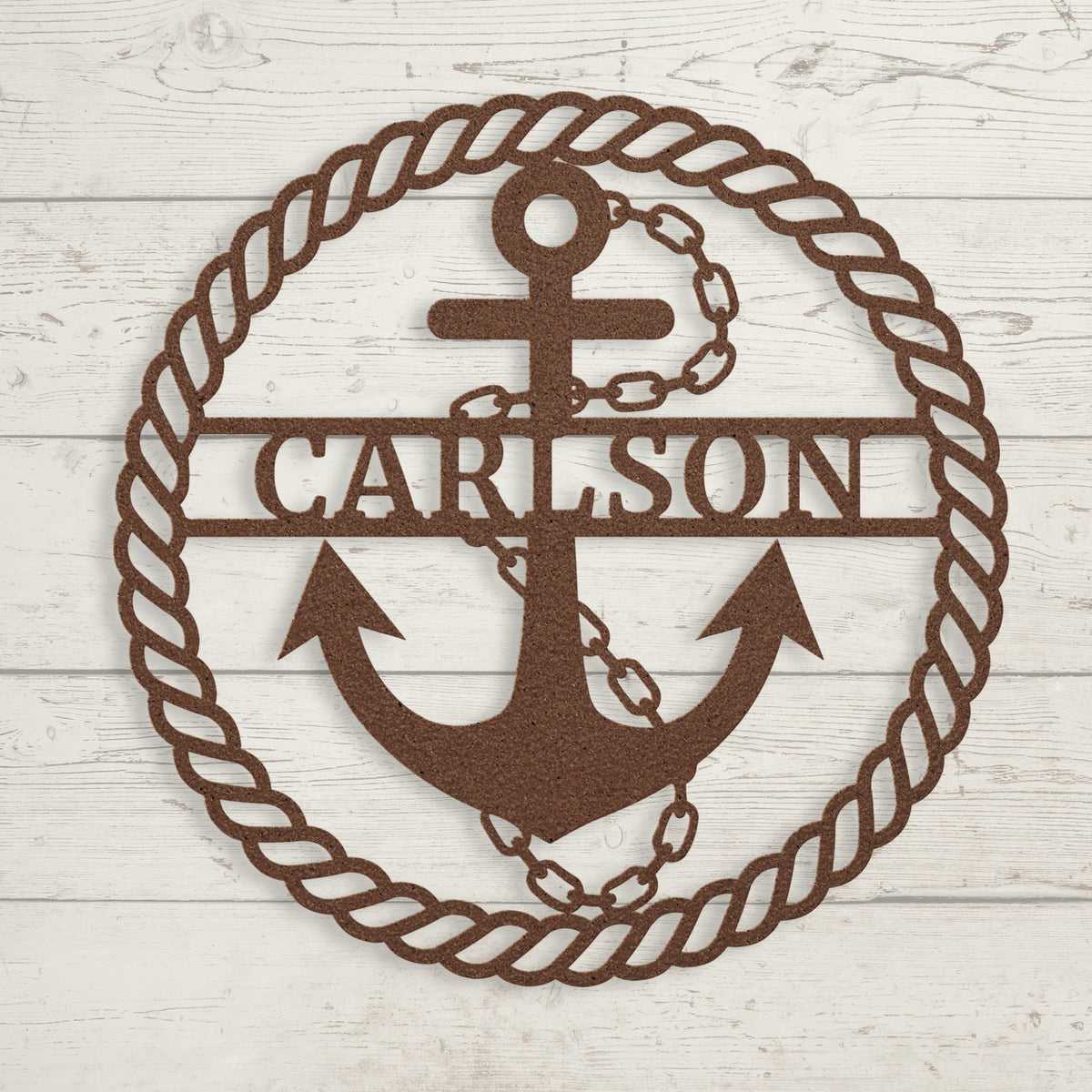 Anchor Metal Sign – Custom Nautical Family Name Wall Art - BullyBellyMetal Sign
