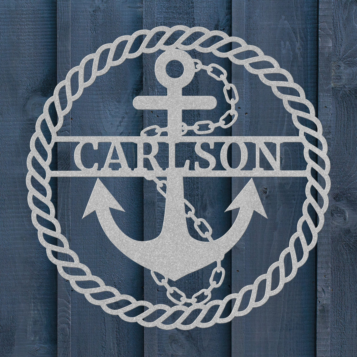 Anchor Metal Sign – Custom Nautical Family Name Wall Art - BullyBellyMetal Sign