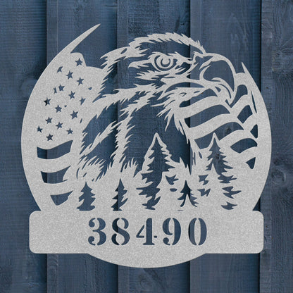 Bald Eagle American Flag Metal Sign – Patriotic Wall Art - BullyBellyMetal Sign