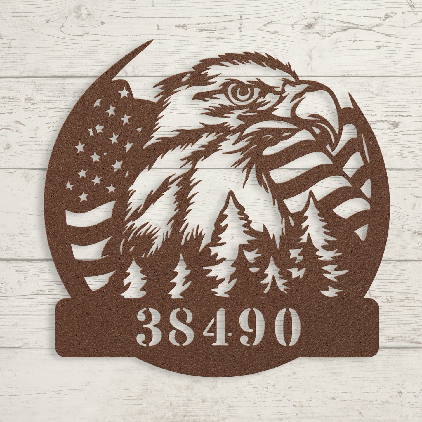 Bald Eagle American Flag Metal Sign – Patriotic Wall Art - BullyBellyMetal Sign