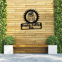 Beachy Bulldog Bar Metal Sign - BullyBellyWall Art