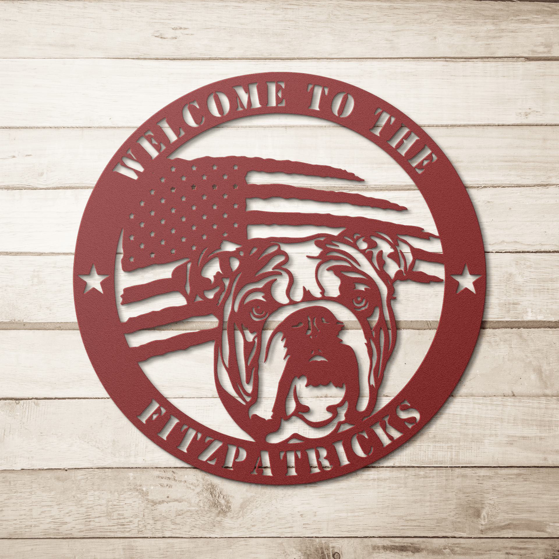 Bold and Patriotic: English Bulldog Wall Art, Customized – BullyBelly