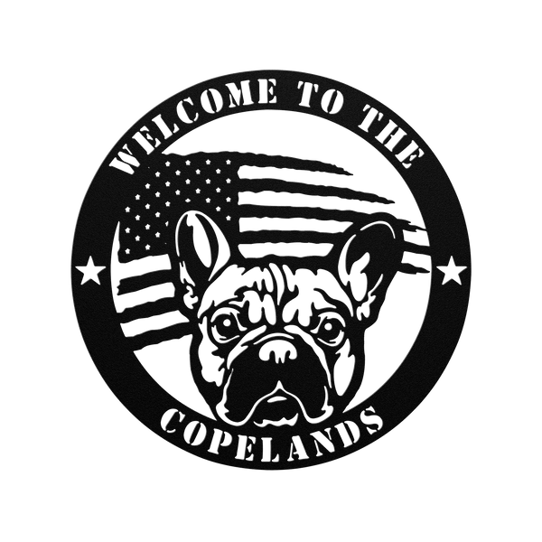 Bold and Patriotic: French Bulldog Wall Art, Customized for Your Home