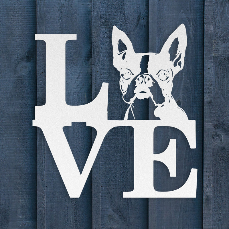 Boston Terrier Love Metal Sign - BullyBellyBoston Terrier