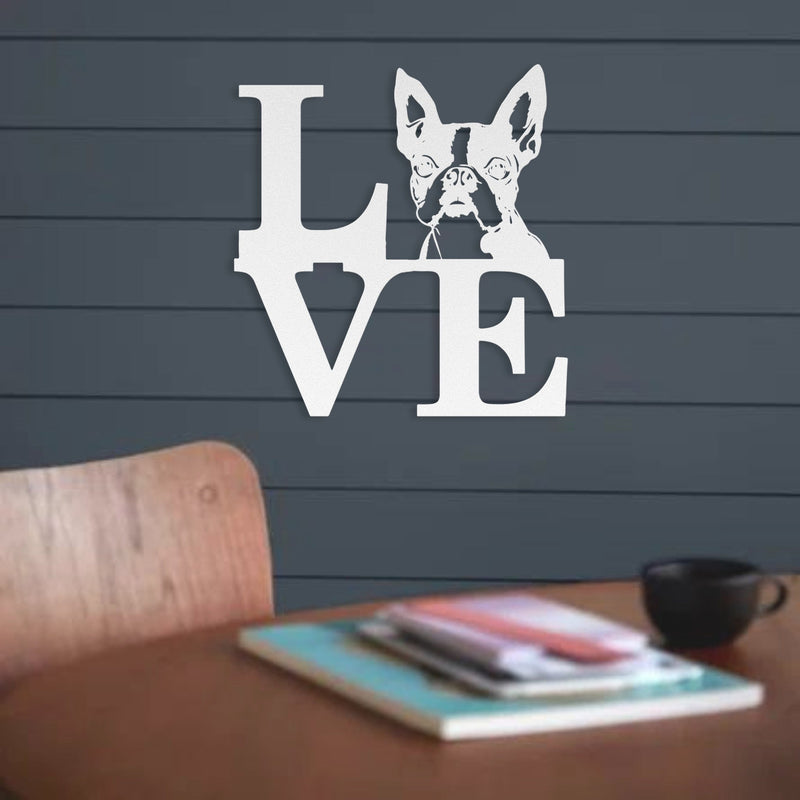 Boston Terrier Love Metal Sign - BullyBellyBoston Terrier