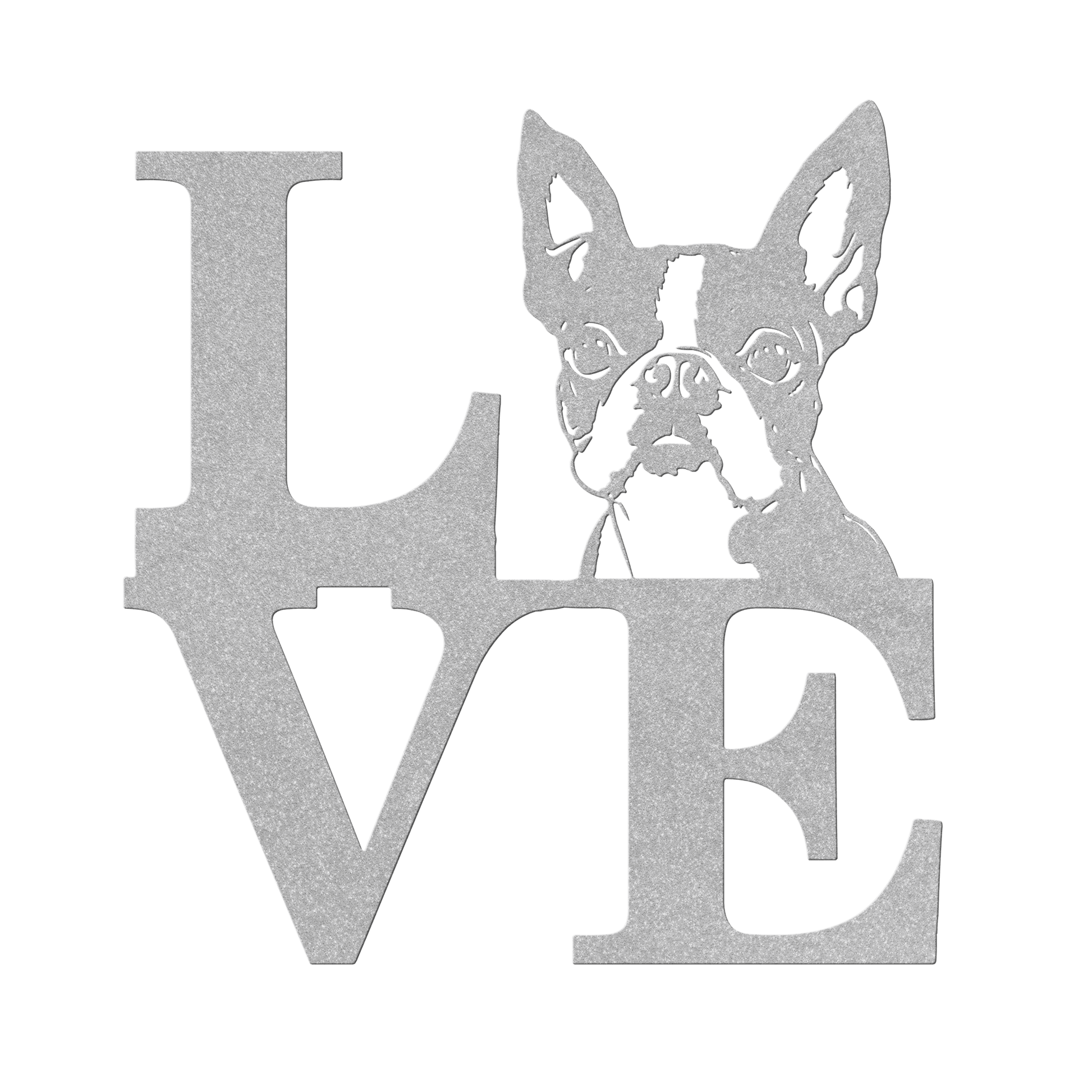 Boston Terrier Love Metal Sign - BullyBellyMetal Sign