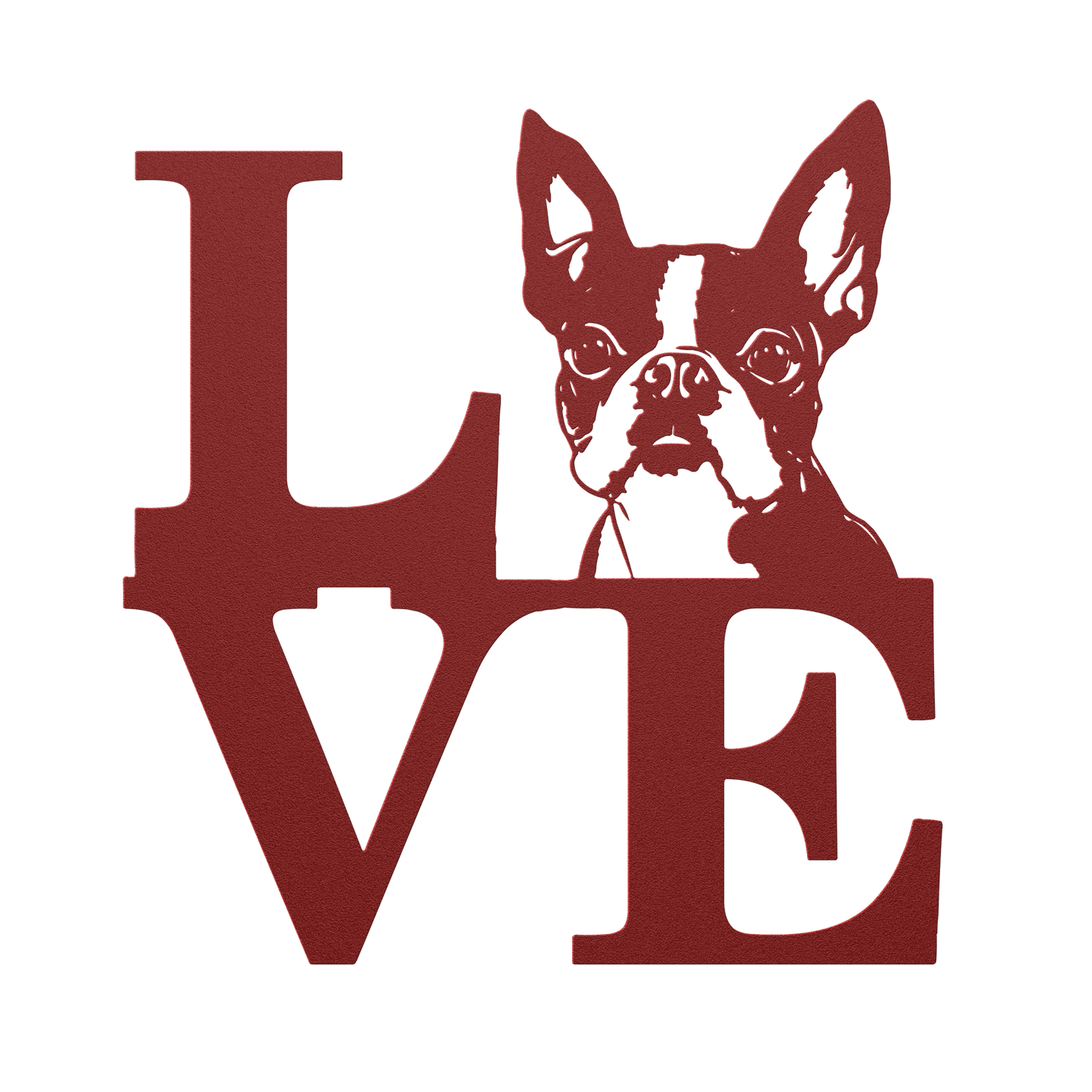 Boston Terrier Love Metal Sign - BullyBellyMetal Sign
