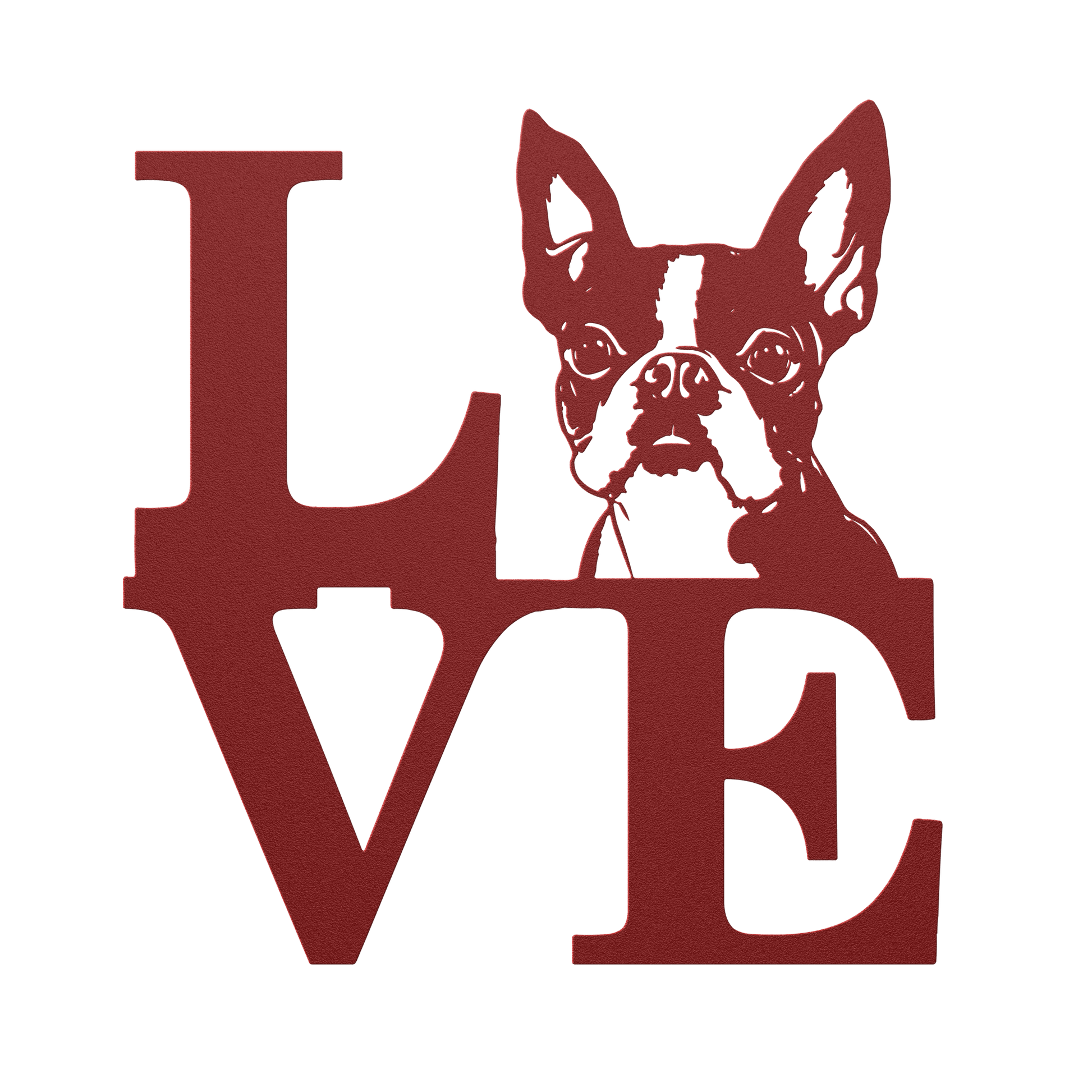 Boston Terrier Love Metal Sign - BullyBellyMetal Sign