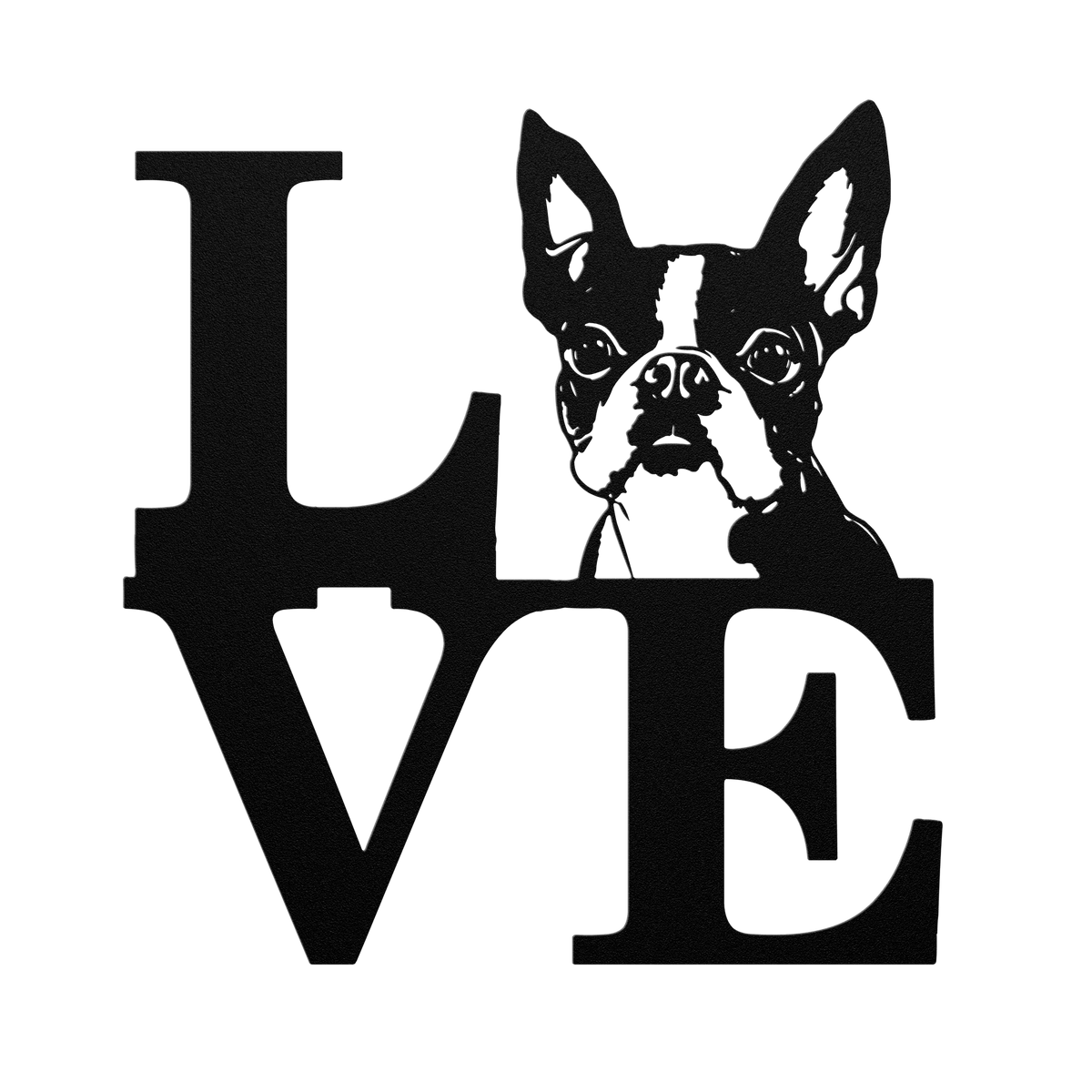 Boston Terrier Love Metal Sign - BullyBellyMetal Sign