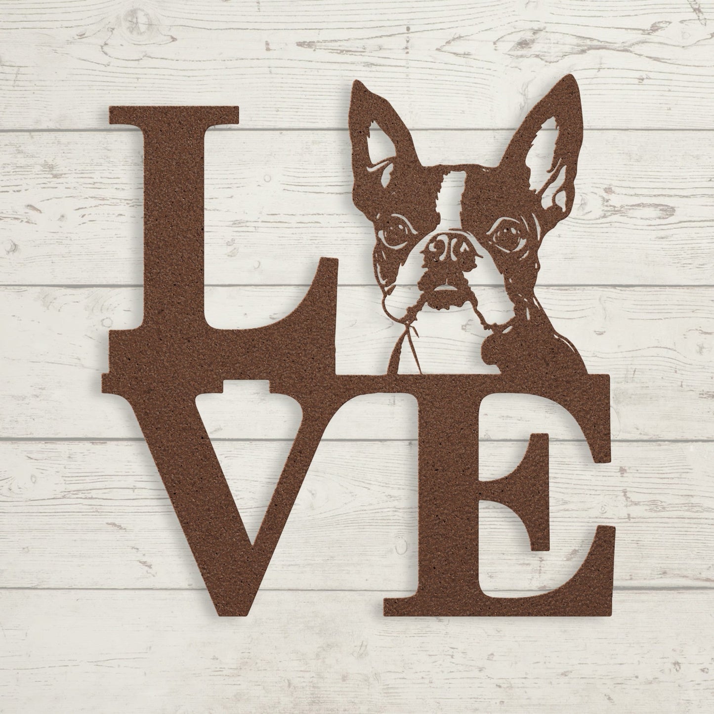 Boston Terrier Love Metal Sign - BullyBellyMetal Sign