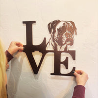 Boxer Love Metal Sign - BullyBellyBoxer