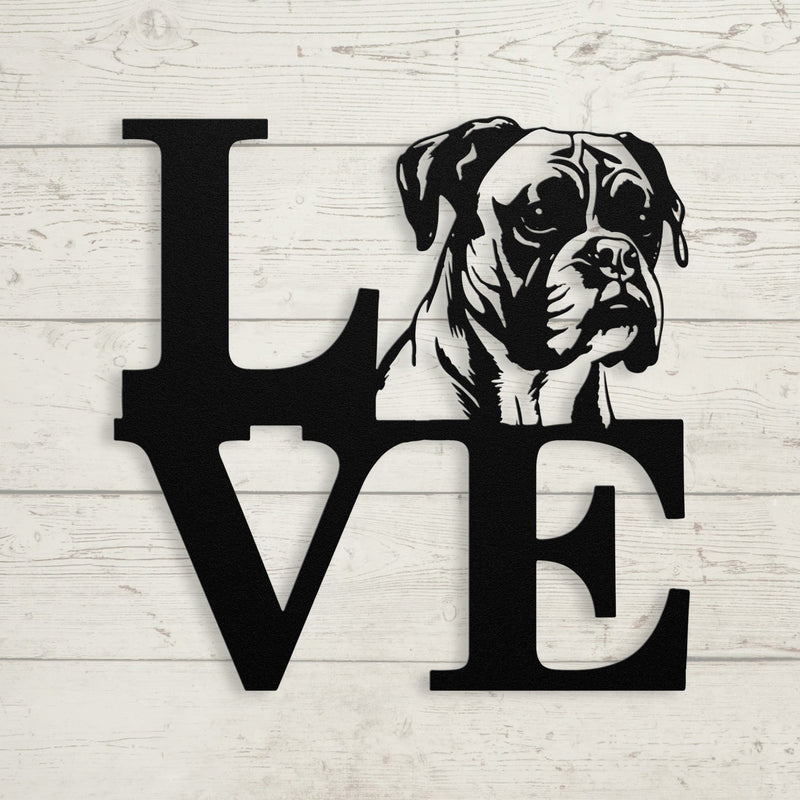 Boxer Love Metal Sign - BullyBellyBoxer