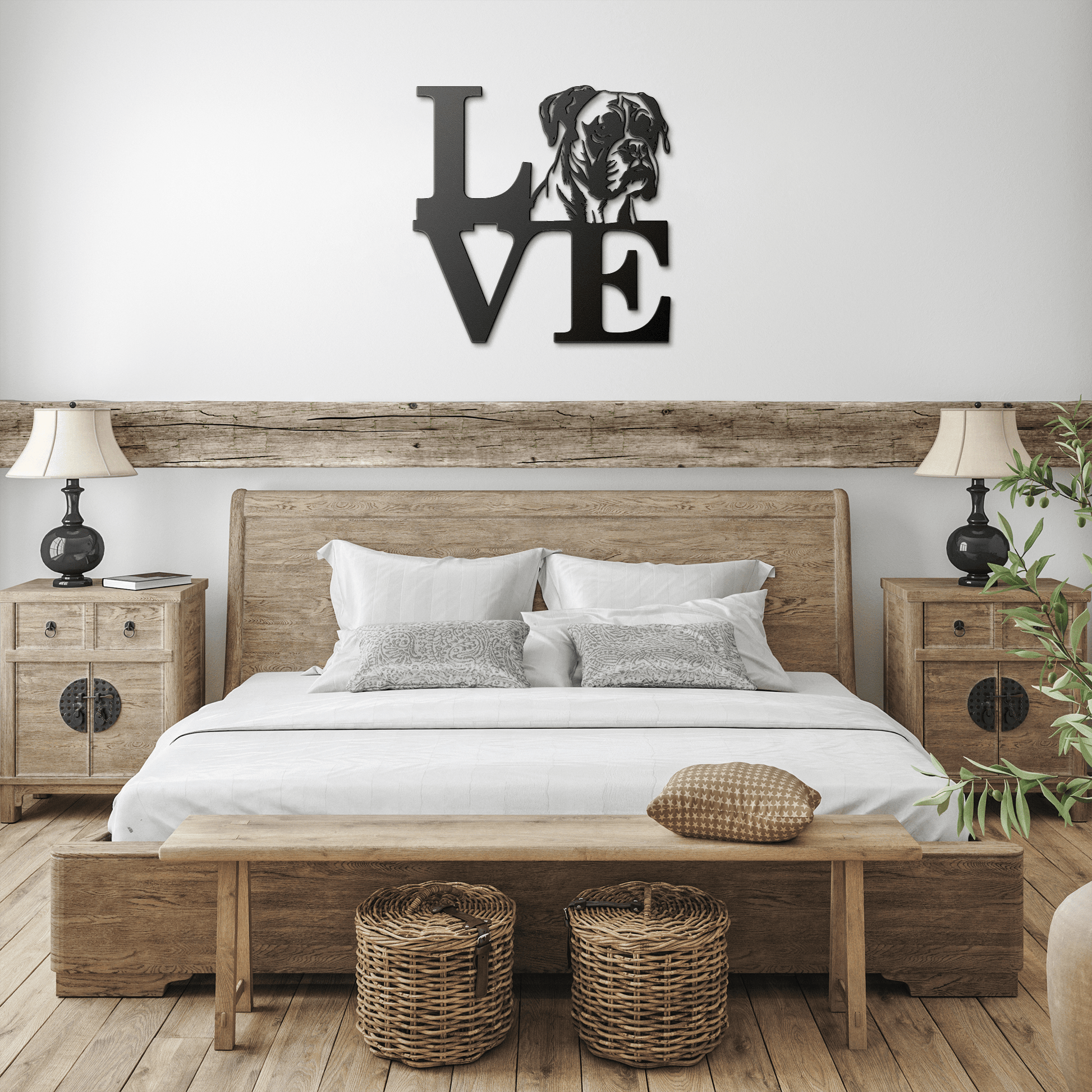 Boxer Love Metal Sign - BullyBellyMetal Sign