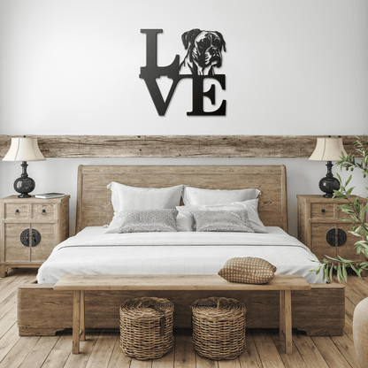 Boxer Love Metal Sign - BullyBellyMetal Sign