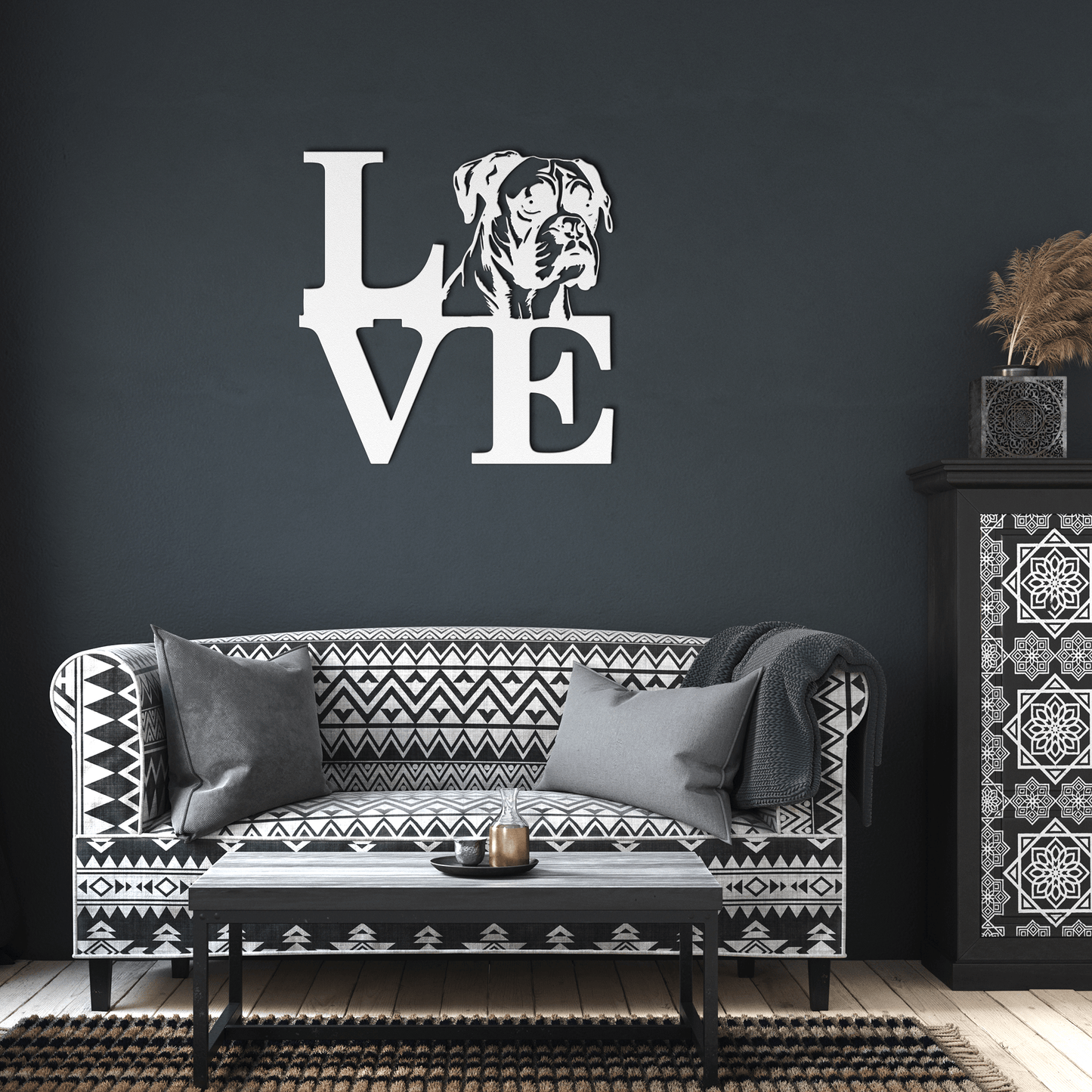 Boxer Love Metal Sign - BullyBellyMetal Sign