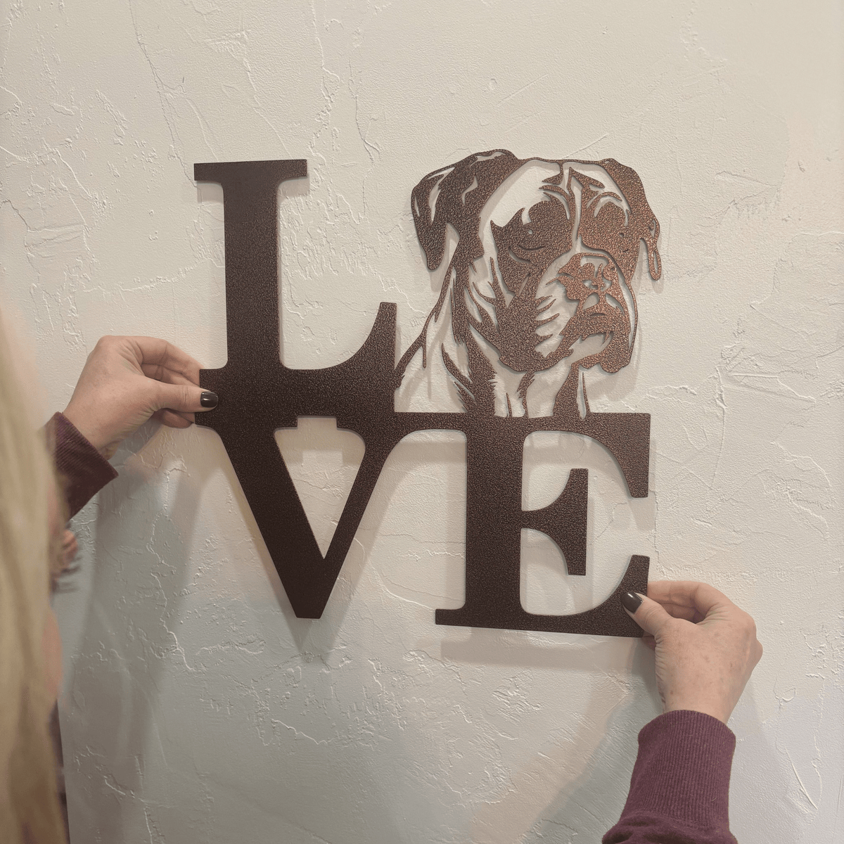 Boxer Love Metal Sign - BullyBellyMetal Sign