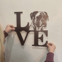 Boxer Love Metal Sign - BullyBellyMetal Sign